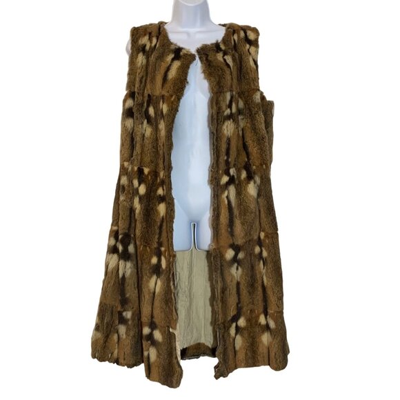 1940s Hand-Sewn Hamster Fur Long Vest OR Lining For Coat Unfinished Project VTG